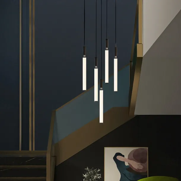 LED Chandelier Dimmable 3/5/7/11 Pendant Light for Kitchen Island Stairs 110-240V