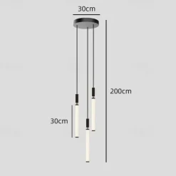 LED Chandelier Dimmable 3/5/7/11 Pendant Light for Kitchen Island Stairs 110-240V