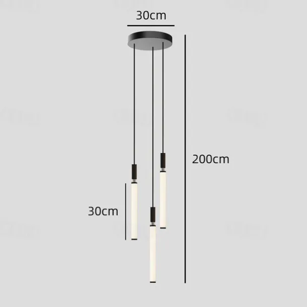 LED Chandelier Dimmable 3/5/7/11 Pendant Light for Kitchen Island Stairs 110-240V