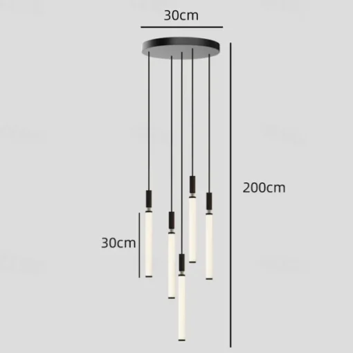 LED Chandelier Dimmable 3/5/7/11 Pendant Light for Kitchen Island Stairs 110-240V