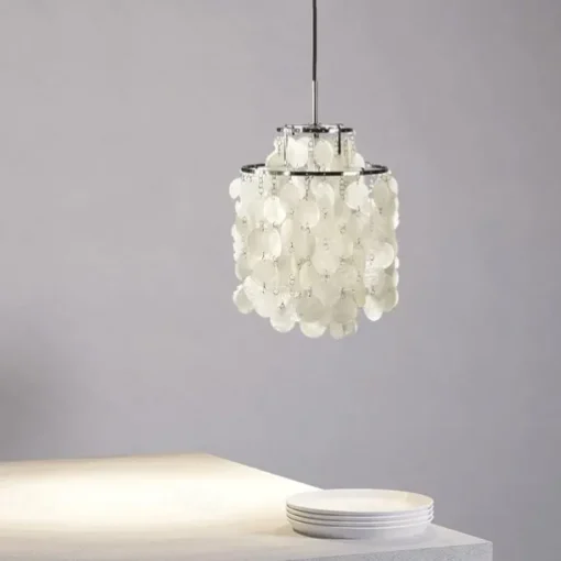 Led Chandelier French Medieval Design Metal Shell Natural Cream Style Dining Room Bar Cafe Warm Light 1-Light 28-80Cm 110-120V 220-240V