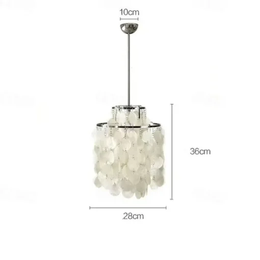 Led Chandelier French Medieval Design Metal Shell Natural Cream Style Dining Room Bar Cafe Warm Light 1-Light 28-80Cm 110-120V 220-240V