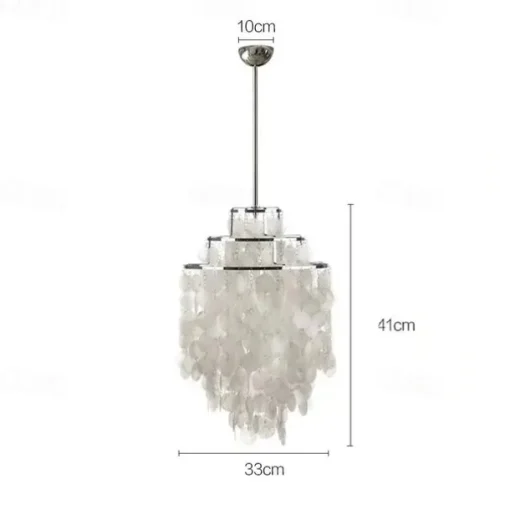 Led Chandelier French Medieval Design Metal Shell Natural Cream Style Dining Room Bar Cafe Warm Light 1-Light 28-80Cm 110-120V 220-240V