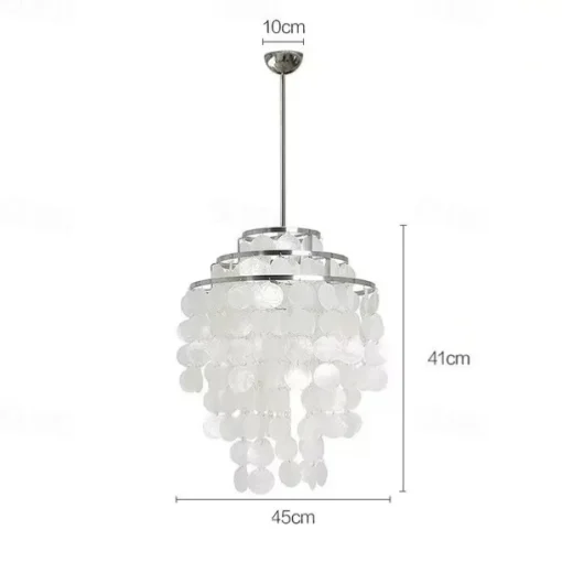 Led Chandelier French Medieval Design Metal Shell Natural Cream Style Dining Room Bar Cafe Warm Light 1-Light 28-80Cm 110-120V 220-240V