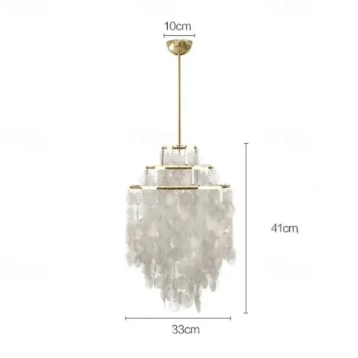 Led Chandelier French Medieval Design Metal Shell Natural Cream Style Dining Room Bar Cafe Warm Light 1-Light 28-80Cm 110-120V 220-240V
