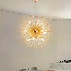 LED Chandeliers Firework 9/12-Lights 50cm Modern Electroplated Globe Chandeliers LED Nordic Style Pendant Lights Living Room Dining Room G9 Bulb Base