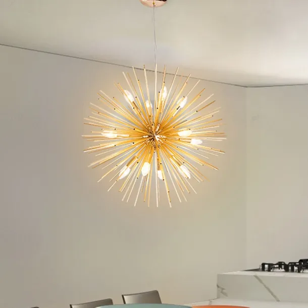 LED Chandeliers Firework 9/12-Lights 50cm Modern Electroplated Globe Chandeliers LED Nordic Style Pendant Lights Living Room Dining Room G9 Bulb Base