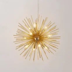 LED Chandeliers Firework 9/12-Lights 50cm Modern Electroplated Globe Chandeliers LED Nordic Style Pendant Lights Living Room Dining Room G9 Bulb Base