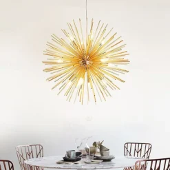 LED Chandeliers Firework 9/12-Lights 50cm Modern Electroplated Globe Chandeliers LED Nordic Style Pendant Lights Living Room Dining Room G9 Bulb Base