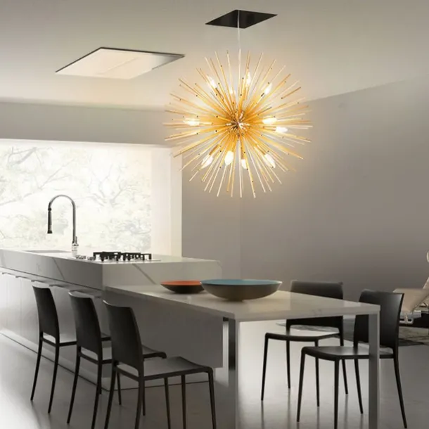 LED Chandeliers Firework 9/12-Lights 50cm Modern Electroplated Globe Chandeliers LED Nordic Style Pendant Lights Living Room Dining Room G9 Bulb Base