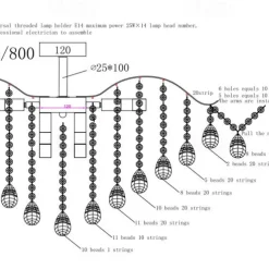 LED Chandeliers Modern Luxury, 42/50/60/80cm 6/6/12/14-Light Gold Crystal for Home Interiors Kitchen Bedroom Iron Art Tree Branch Lamp Creative Lamp Light Warm White 110-240V
