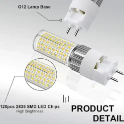LED Corn Lights 4pcs G12 Bulb Light Optional 15W 20W 25W 2835SMD 120LED Energy Saving Lamp Floodlight Warm White Natural White White Home Party Lights 85-265 V