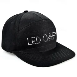 LED Costume Hats LED Caps Display APP Programmable LED Message Display Hats Luminous Flashing Baseball Cap Cool Party Hat Messages Scrolling LED Hats And Caps