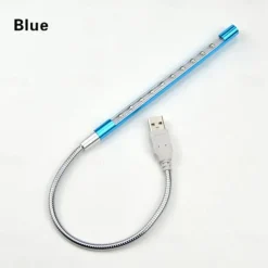 LED Desk Lamp DC 5V USB Mini 10 LEDs Metal Lamp for Reading Book Flexible Book Reading Lamp Night Light Notebook Laptop PC 1Pcs