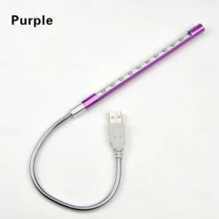 LED Desk Lamp DC 5V USB Mini 10 LEDs Metal Lamp for Reading Book Flexible Book Reading Lamp Night Light Notebook Laptop PC 1Pcs