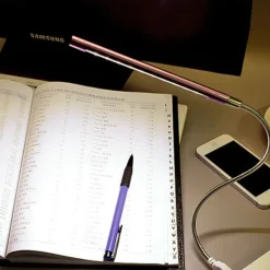 LED Desk Lamp DC 5V USB Mini 10 LEDs Metal Lamp for Reading Book Flexible Book Reading Lamp Night Light Notebook Laptop PC 1Pcs