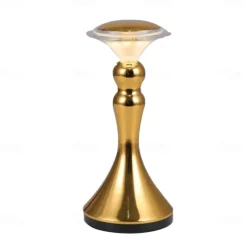 LED Desk Light Touch Controlled Reading Light Bar Metal Table Lamp Portable Battery Table Retro Night Light LED Restaurant Bedroom Bedside Restaurant USB Charging Light 1PC