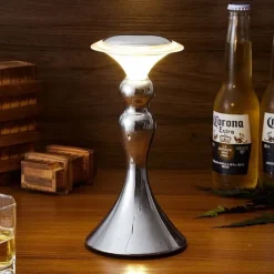 LED Desk Light Touch Controlled Reading Light Bar Metal Table Lamp Portable Battery Table Retro Night Light LED Restaurant Bedroom Bedside Restaurant USB Charging Light 1PC