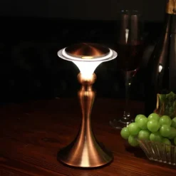 LED Desk Light Touch Controlled Reading Light Bar Metal Table Lamp Portable Battery Table Retro Night Light LED Restaurant Bedroom Bedside Restaurant USB Charging Light 1PC