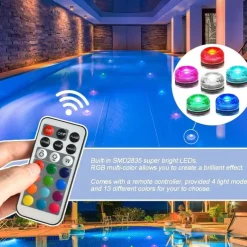 3LED Diving Tank Light Underwater Submersible Light Remote Control Only for RGB Version 1pcs