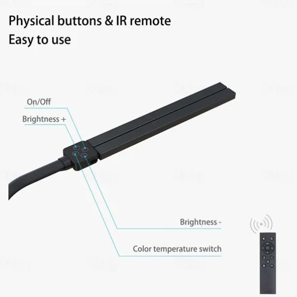 LED Double Head Desk Lamp 24W Brightest Architect Double Swing-arm Table Lamps for Workbench, Monitor, Home Reading, Offices, Bedrooms and Dormitories