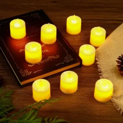 LED Electronic Candle Light Heart Shaped Valentine's Day Proposal Party Romantic Decoration Props Christmas Halloween Holiday Party Home Decoration 12/24pcs