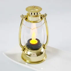 LED Electronic Horse Light Candle Light Retro Small Oil Lamp Electronic Candle Light Creative Nostalgic Wind Light Desktop Ornament Small Night Light Festival Party Decorative Lights 1PC