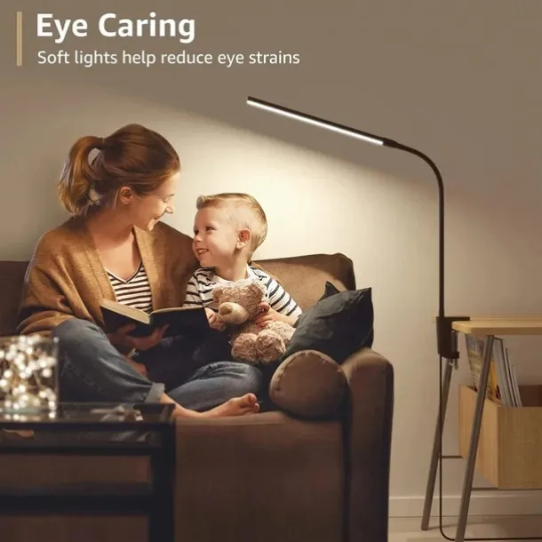 LED Eye Protection Desk Lamp USB Powered for Learning & Reading – Full Spectrum, Low Blue Light with Folding Clip and Dimmable 1PC