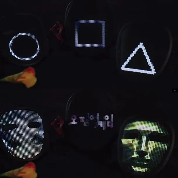 Led Face Mask LED Mask HD with WIFI Bluetooth Programmable Party Cosplay Glowing Mask Masquerade Newest