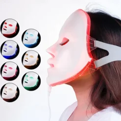 LED Facial Mask Beauty Skin Rejuvenation Photon Light 7 Colors Mask Therapy Wrinkle Acne Tighten Skin Tool Facial Machiner
