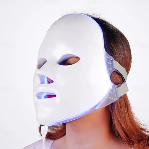 LED Facial Mask Beauty Skin Rejuvenation Photon Light 7 Colors Mask Therapy Wrinkle Acne Tighten Skin Tool Facial Machiner