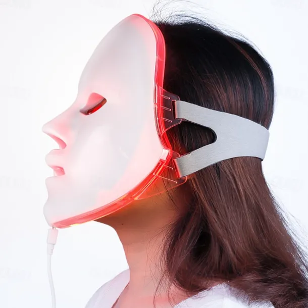 LED Facial Mask Beauty Skin Rejuvenation Photon Light 7 Colors Mask Therapy Wrinkle Acne Tighten Skin Tool Facial Machiner