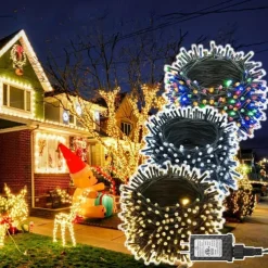 LED Fairy Lights Plug in, Waterproof String Lights Outdoor & Indoor With 8 Modes, Xmas Tree Lights Plug In for Holiday Party Wedding Decoration