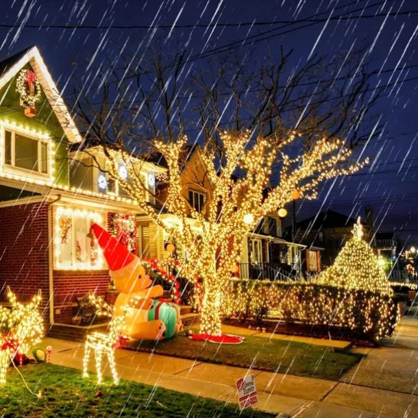 LED Fairy Lights Plug in, Waterproof String Lights Outdoor & Indoor With 8 Modes, Xmas Tree Lights Plug In for Holiday Party Wedding Decoration