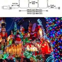 LED Fairy Lights Plug in, Waterproof String Lights Outdoor & Indoor With 8 Modes, Xmas Tree Lights Plug In for Holiday Party Wedding Decoration