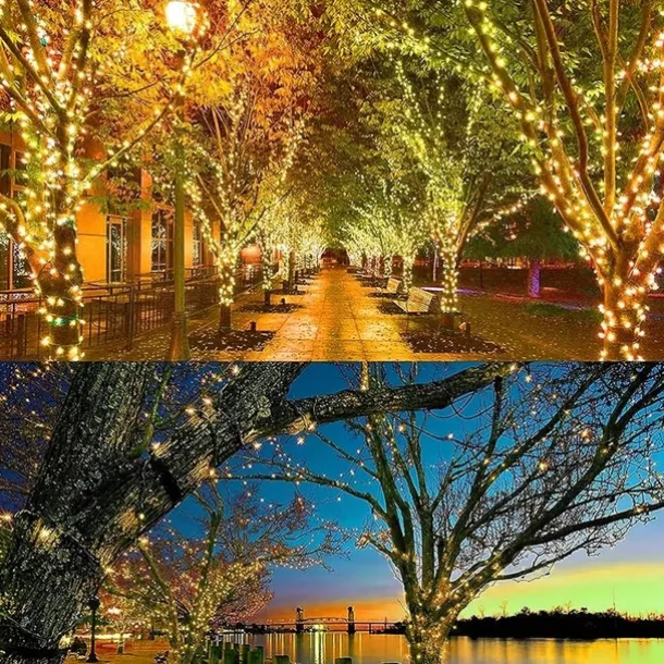 LED Fairy Lights Plug in, Waterproof String Lights Outdoor & Indoor With 8 Modes, Xmas Tree Lights Plug In for Holiday Party Wedding Decoration