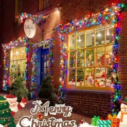 LED Fairy Lights Plug in, Waterproof String Lights Outdoor & Indoor With 8 Modes, Xmas Tree Lights Plug In for Holiday Party Wedding Decoration