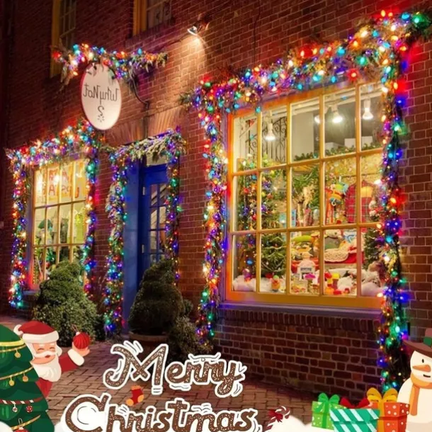 LED Fairy Lights Plug in, Waterproof String Lights Outdoor & Indoor With 8 Modes, Xmas Tree Lights Plug In for Holiday Party Wedding Decoration
