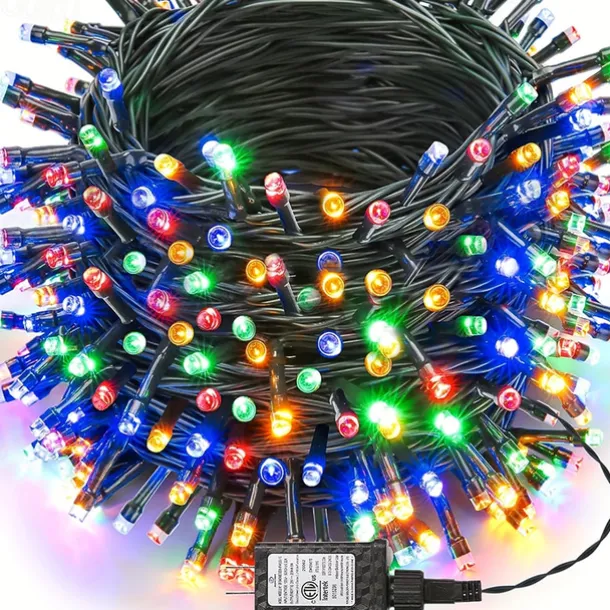 LED Fairy Lights Plug in, Waterproof String Lights Outdoor & Indoor With 8 Modes, Xmas Tree Lights Plug In for Holiday Party Wedding Decoration
