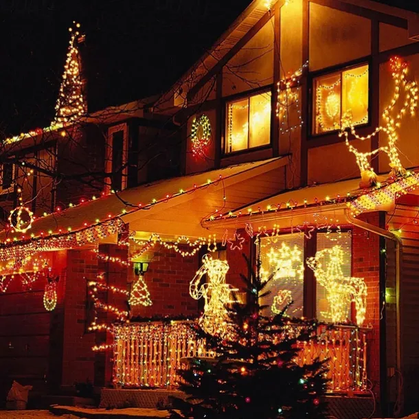 LED Fairy String Light 100M 800Leds 50M 400Leds 8 Modes Waterproof Flexible Christmas Holiday Light for Xmas Tree Party Yard Garden Patio Colorful Lighting EU US AU UK Plug