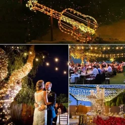 LED Fairy String Light 100M 800Leds 50M 400Leds 8 Modes Waterproof Flexible Christmas Holiday Light for Xmas Tree Party Yard Garden Patio Colorful Lighting EU US AU UK Plug