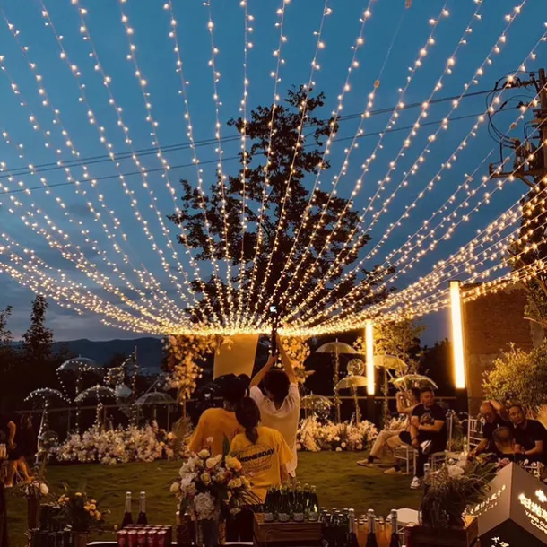 LED Fairy String Light 100M 800Leds 50M 400Leds 8 Modes Waterproof Flexible Christmas Holiday Light for Xmas Tree Party Yard Garden Patio Colorful Lighting EU US AU UK Plug