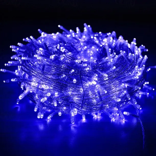 LED Fairy String Light 100M 800Leds 50M 400Leds 8 Modes Waterproof Flexible Christmas Holiday Light for Xmas Tree Party Yard Garden Patio Colorful Lighting EU US AU UK Plug