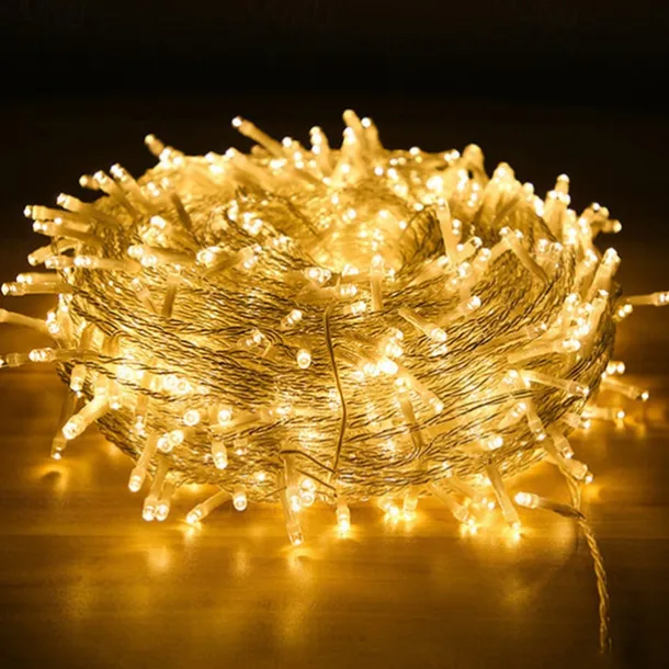 LED Fairy String Light 100M 800Leds 50M 400Leds 8 Modes Waterproof Flexible Christmas Holiday Light for Xmas Tree Party Yard Garden Patio Colorful Lighting EU US AU UK Plug