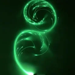 LED Fiber Optic Dance Whip - USB Rechargeable Ideal for Halloween Christmas and Holiday Celebrations - Perfect for Stage Ambience Props
