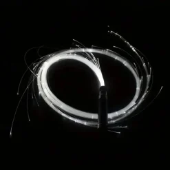 LED Fiber Optic Dance Whip - USB Rechargeable Ideal for Halloween Christmas and Holiday Celebrations - Perfect for Stage Ambience Props