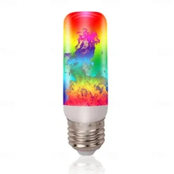 LED Fire Flame Bulb Lights 4 Modes Dynamic Flickering Effect Lamp Gravity Sensor for Indoor Outdoor Home Party Halloween Decoration 1/4pcs