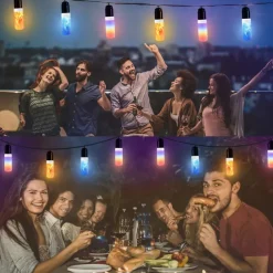 LED Fire Flame Bulb Lights 4 Modes Dynamic Flickering Effect Lamp Gravity Sensor for Indoor Outdoor Home Party Halloween Decoration 1/4pcs