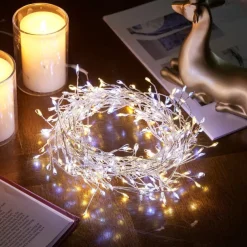 LED Firecracker String Lights DC31V 9M/6M 300/200 LEDs, IP65 Outdoor Waterproof Firework Cluster Fairy Lights, Christmas Holiday Party Decor, Colorful Lighting 1pc
