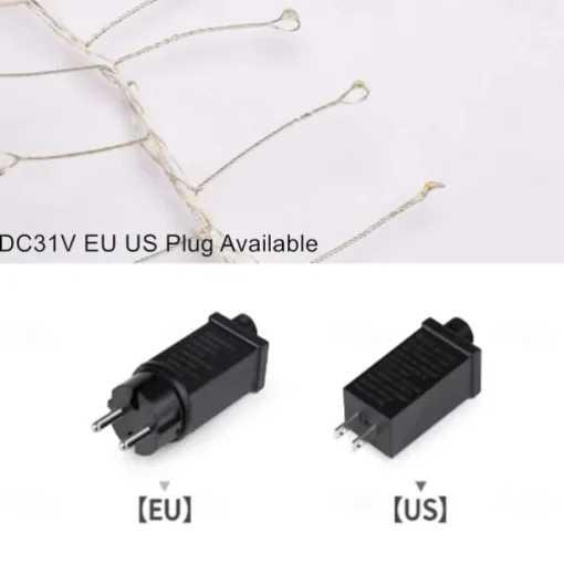LED Firecracker String Lights DC31V 9M/6M 300/200 LEDs, IP65 Outdoor Waterproof Firework Cluster Fairy Lights, Christmas Holiday Party Decor, Colorful Lighting 1pc